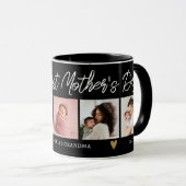 Frohen ersten Muttertag Oma 5 Foto Schwarz Tasse (VorderseiteRechts)