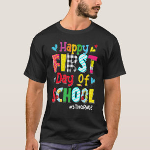 Frohen ersten Schultag 5. Klasse Lehrer Zurück zum T-Shirt