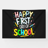 Frohen ersten Schultag Banner (Horizontal)