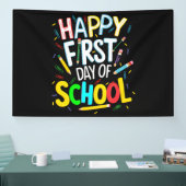 Frohen ersten Schultag Banner (Messe)