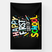 Frohen ersten Schultag Banner (Vertikal)