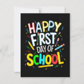 Frohen ersten Schultag Einladung (Rückseite)