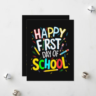 Frohen ersten Schultag Feiertagskarte