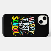 Frohen ersten Schultag iPhone Hülle (Rückseite (Horizontal))