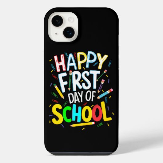 Frohen ersten Schultag iPhone Hülle (Rückseite)