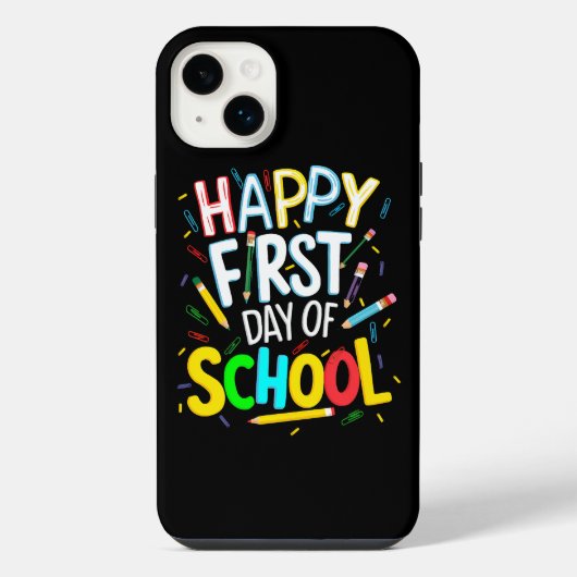 Frohen ersten Schultag iPhone Hülle (Rückseite)