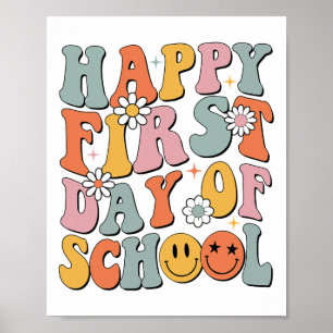 Frohen ersten Schultag Lehrer Kinder Ck Zur Schule Poster