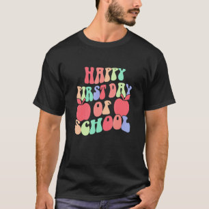 Frohen ersten Schultag Lehrer Schüler Abschluss T-Shirt