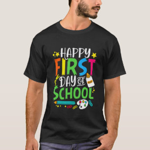 Frohen ersten Schultag Lehrer Schüler Elter T-Shirt