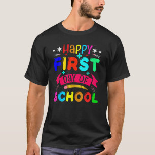 Frohen ersten Schultag  Lehrer Schüler Jungen  T-Shirt