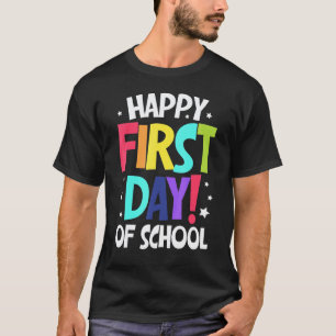 Frohen ersten Schultag Lehrer Schüler zurück T T-Shirt
