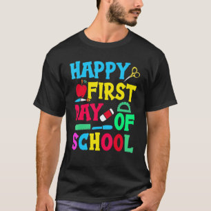 Frohen ersten Schultag Lehrer Süß zurück zur Schul T-Shirt
