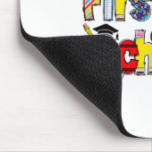 Frohen ersten Schultag Lehrern Schülern Ck zu  Mousepad (Ecke)