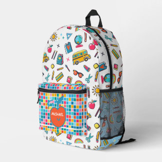Frohen ersten Schultag Monogramm personalisiert Bedruckter Rucksack