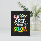 Frohen ersten Schultag Postkarte (Stehend Vorderseite)