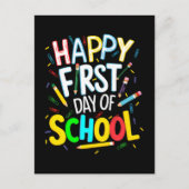 Frohen ersten Schultag Postkarte (Vorderseite)