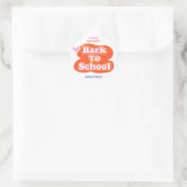Frohen ersten Schultag WILLKOMMEN Runder Aufkleber (Tasche)