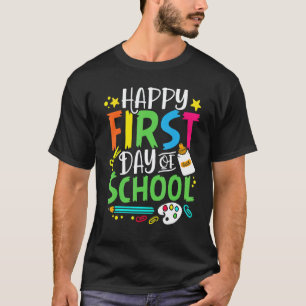 Frohen ersten Schultag Zurück zur Schule Lehrer S T-Shirt