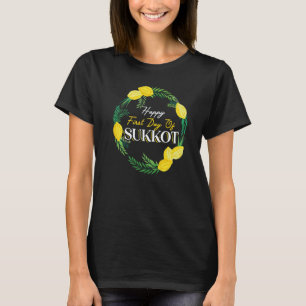 Frohen ersten Tag des Sukkot Lulav Palme Israelit T-Shirt