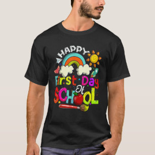 Frohen ersten Tag Willkommen zurück in der Schule T-Shirt
