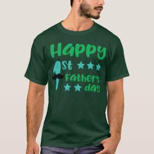 Frohen ersten Vatertag im Vintage-Stil der 80er Ja T-Shirt