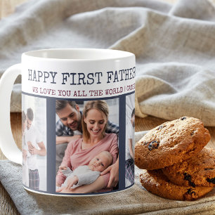 Frohen ersten Vatertag zum Foto personalisiert Kaffeetasse