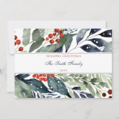 Frohen Festtage Aquarellgrün Weihnachten (Vorderseite)