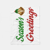 Frohen Festtage Bells Rot-Grün-Schrift Fleecedecke (Vorderseite)