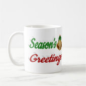 Frohen Festtage Bells Weihnachtszettel Kaffeetasse (Links)