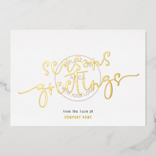 Frohen Festtage Company Logo Overlay Luxus Real Folien Feiertagskarte