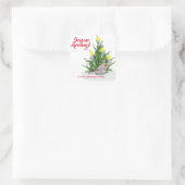Frohen Festtage Doves Quadratischer Aufkleber (Tasche)