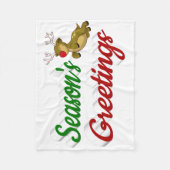 Frohen Festtage Flying Rentier Weihnachtsskript Fleecedecke (Vorderseite)