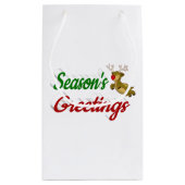 Frohen Festtage Flying Rentier Weihnachtsskript Kleine Geschenktüte (Rückseite)