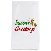 Frohen Festtage Flying Rentier Weihnachtsskript Kleine Geschenktüte (Vorderseite)