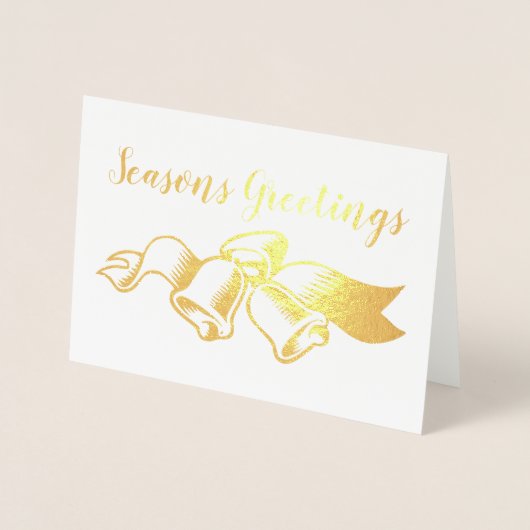 Frohen Festtage Foil Bells Ferienkarte Folienkarte (Vorderseite)