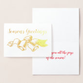 Frohen Festtage Foil Bells Ferienkarte Folienkarte (Anzeige)