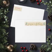 Frohen Festtage Gold Moderne Rücksendeadresse