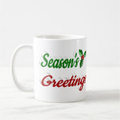 Frohen Festtage Holly Weihnachtsskript Kaffeetasse (Links)