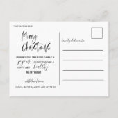 Frohen Festtage Imitate Gold Calligraphy Weihnacht Postkarte (Rückseite)