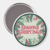 Frohen Festtage Magnet (Vorderseite/Rückseite)