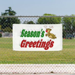 Frohen Festtage Reindeer Weihnachtstypografie Banner