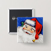 Frohen Festtage Santa Button (Vorne & Hinten)