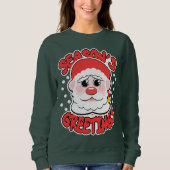 Frohen Festtage Santa Sweatshirt (Vorderseite)