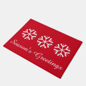 Frohen Festtage Snowflake Doormat Fußmatte (Schrägansicht)
