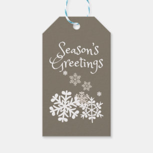 Frohen Festtage Snowflakes Holiday Gift Tag Geschenkanhänger