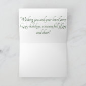 Frohen Festtage-Urlaubskarte Feiertagskarte (Innenseite)