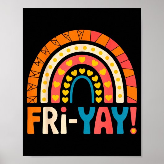 Frohen Freitag Fri-yay Lehrer Schule Meme Poster (Vorne)