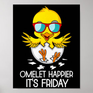 Frohen Freitag Tops Omelett Glücklicher Ist Freita Poster