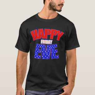 Frohen Freitagabend Retro-Lettering Alltags-Humor T-Shirt