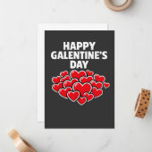 Frohen Galentine's Tag Mädchen Freunde Valentinsta Mitteilungskarte (Vorderseite/Rückseite Beispiel)